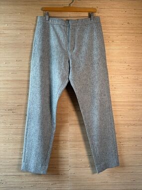 COS Men's Gray Wool Tapered Dress Pants